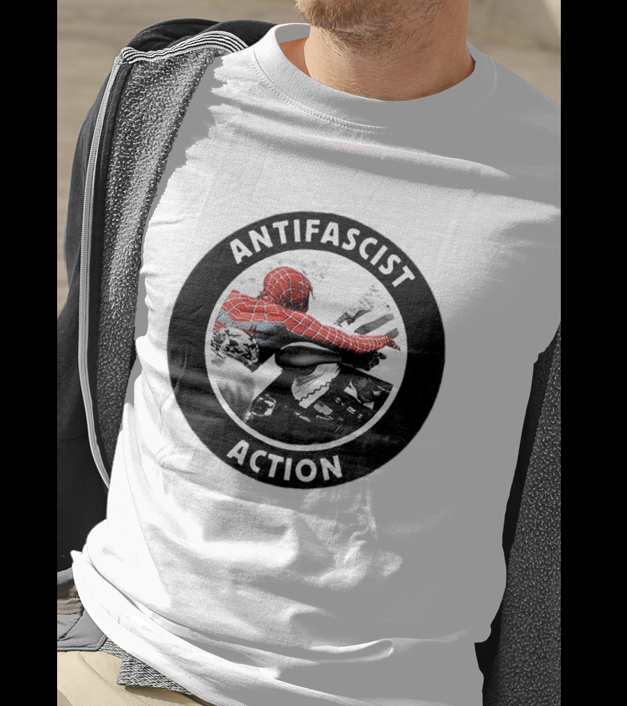 Spider Punk Hobie Brown Spider Man Antifascist Action Good Night White Pride Anti Fascist T-Shirt