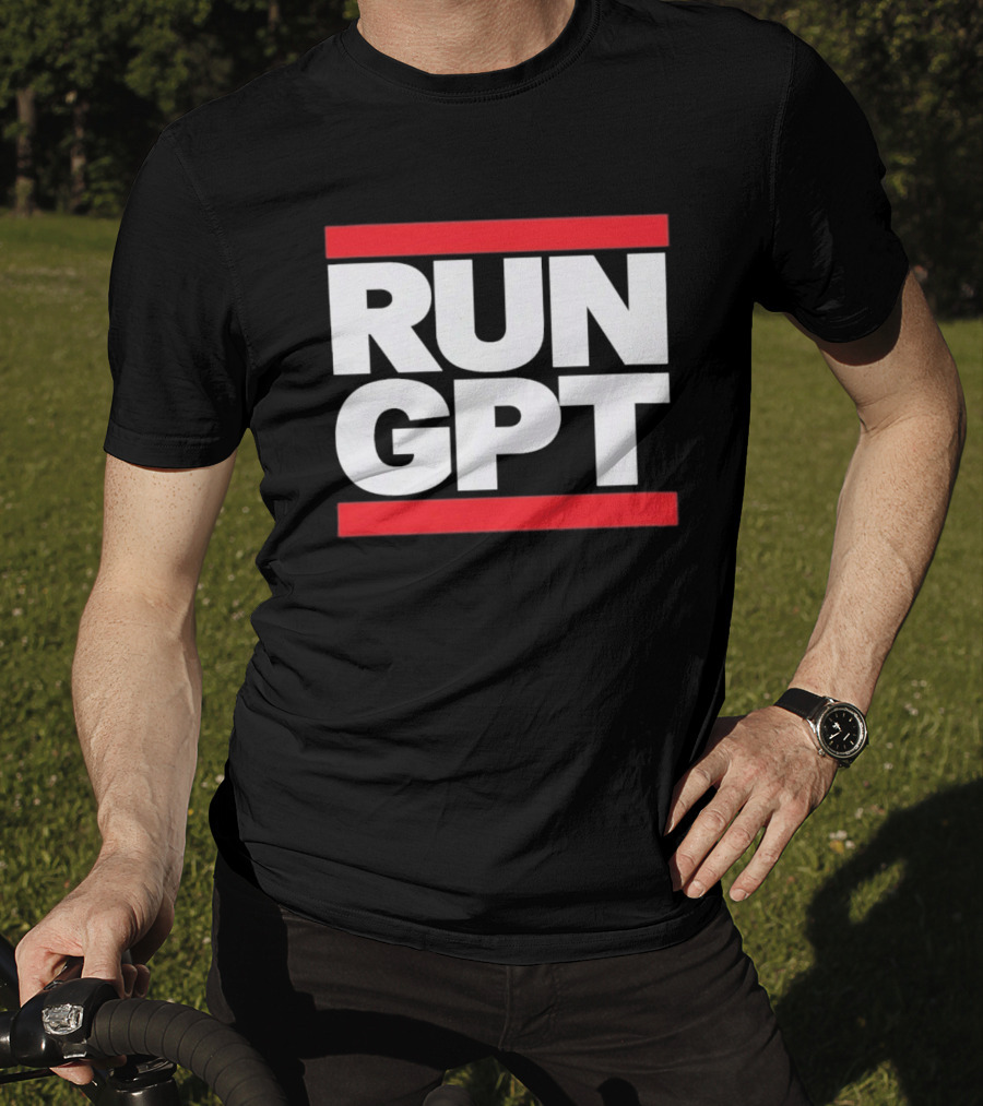 RUN GPT Bold Red White T-Shirt