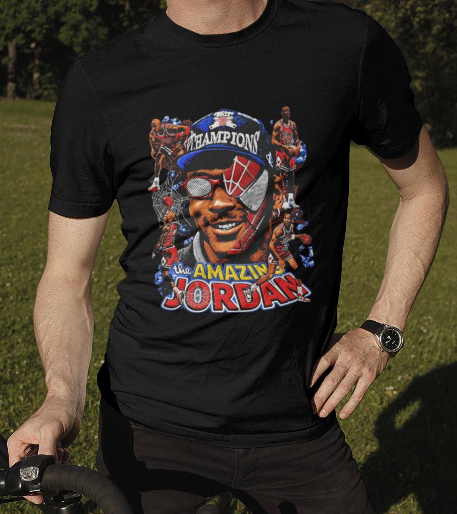 The Amazing Jordan Champions Spider Man Chicago Bulls T-Shirt