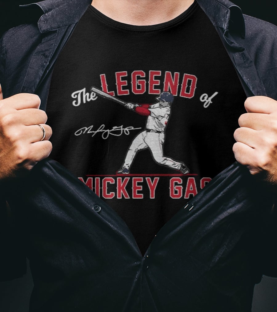 The Legend Of Mickey Gas Boston Baseball Player T-Shirt