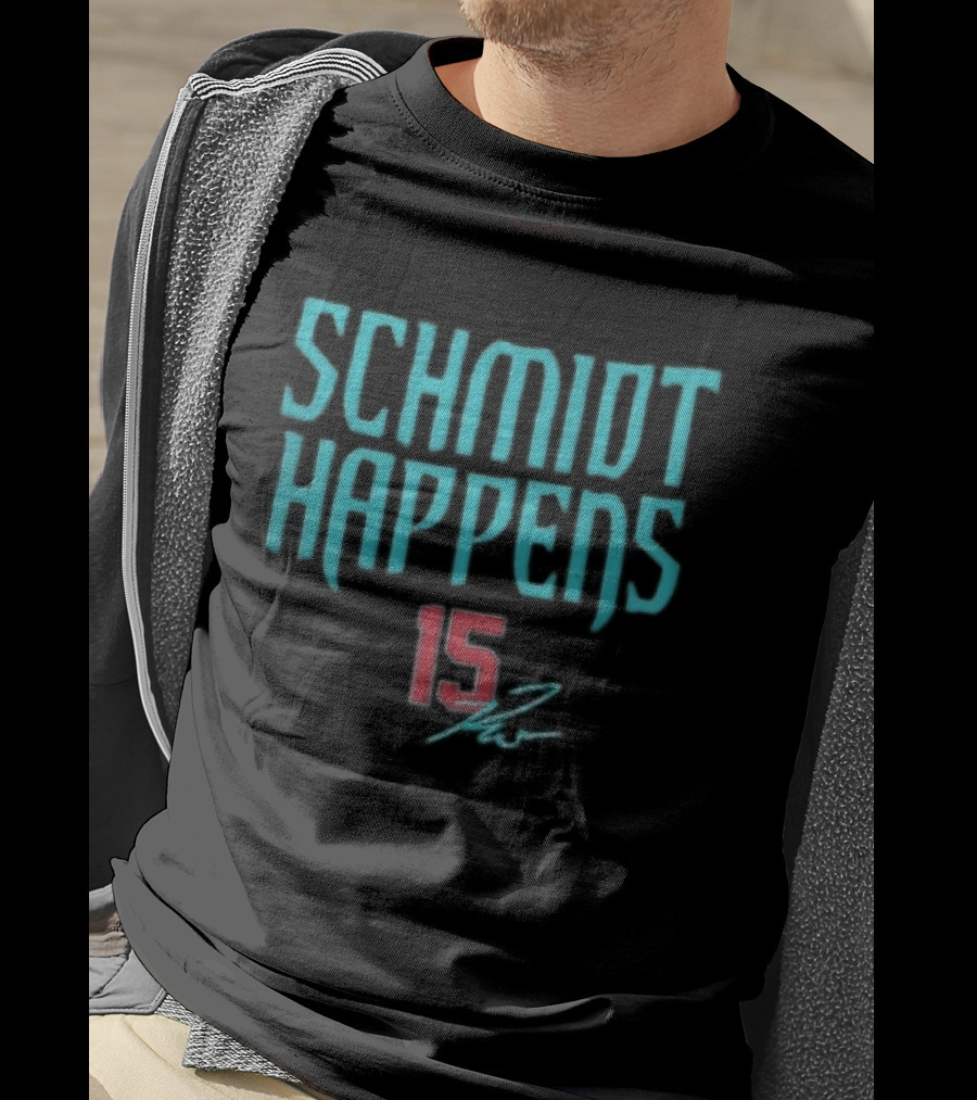 Schmidt Happens 15 Teal Red Signature T-Shirt