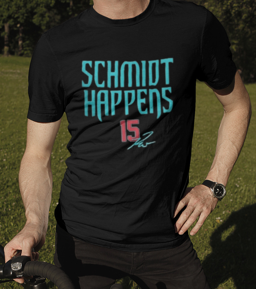 Schmidt Happens 15 Teal Red Signature T-Shirt