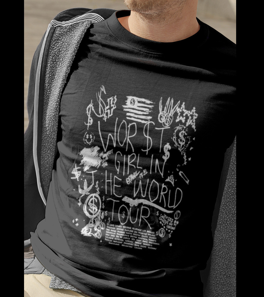 Slayyyter 2026 Worst Girl In The World Tour Dates Graffiti T-Shirt