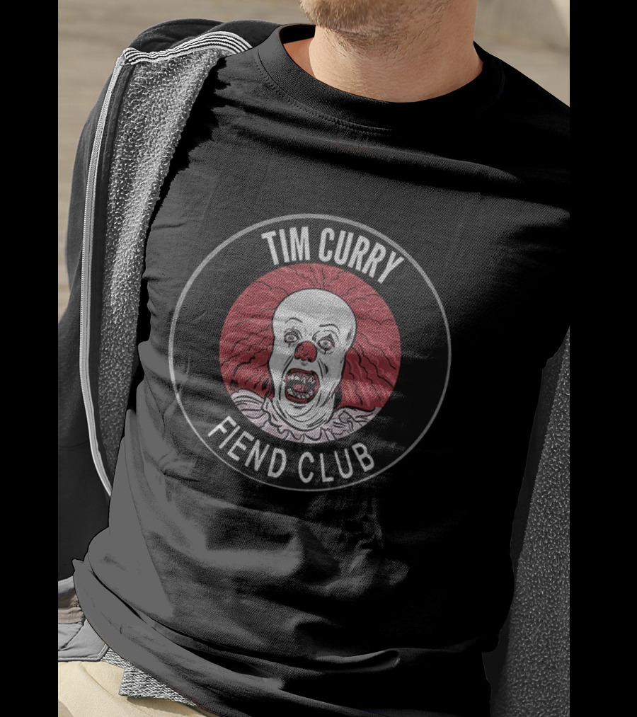 Tim Curry Pennywise Horror Fiend Club Round T-Shirt