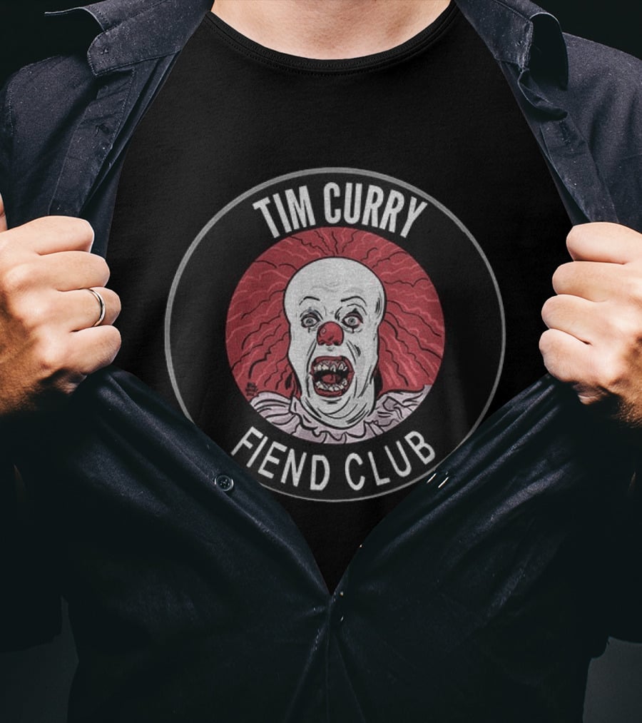Tim Curry Pennywise Horror Fiend Club Round T-Shirt