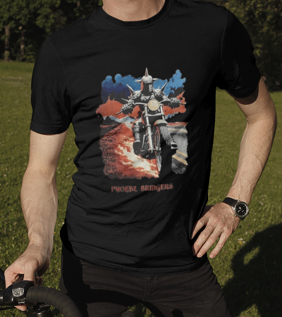 Phoebe Bridgers Spiked Knight Armor Motorcycle Road Bootleg T-Shirt