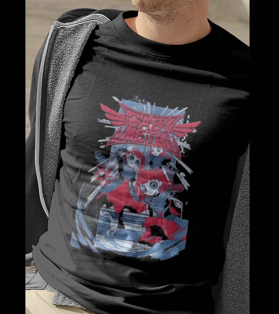Babymetal Cartoon Redhead Gothic Female Performers Anime T-Shirt