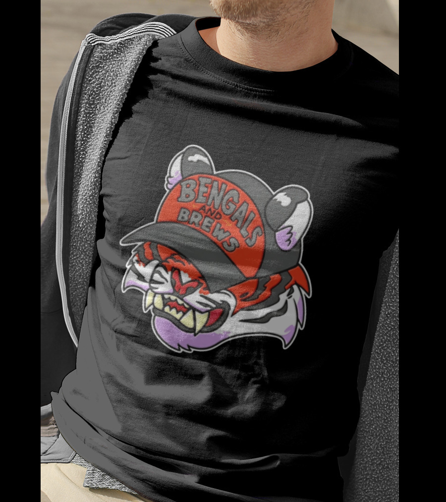 Bengals And Brews Cincinnati Tiger Fan Gear T-Shirt