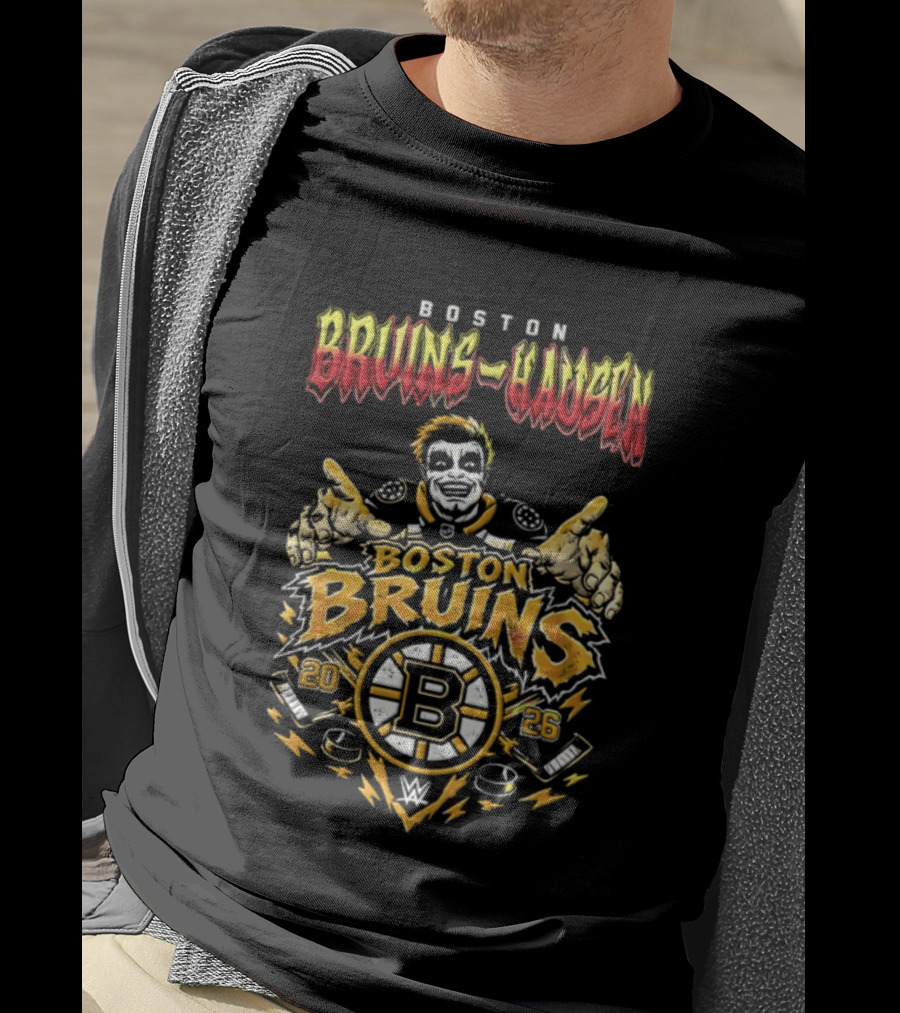 Boston Bruins Danhausen WWE 2026 Collaboration T-Shirt