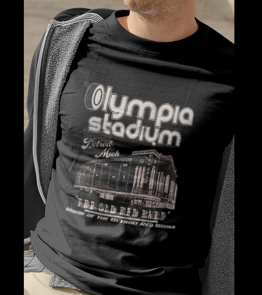 Olympia Stadium Detroit Mich The Old Red Barn Home Of The Detroit Red Wings T-Shirt