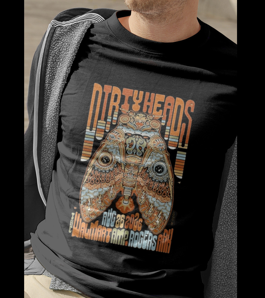 Dirty Heads August 26 2026 Walmart AMP Rogers AR Butterfly T-Shirt