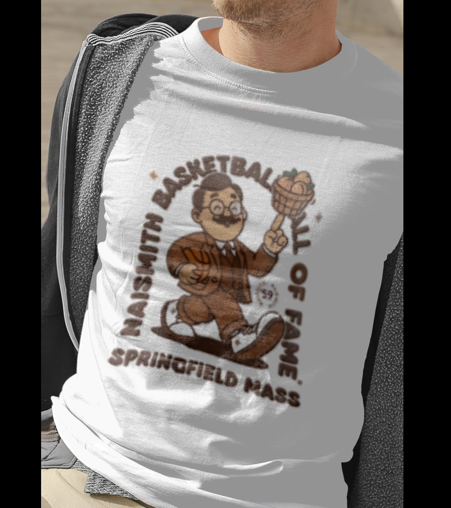 Naismith Basketball Hall Of Fame Springfield Massachusetts James Naismith பேஸ்கெட் பாலிங்கள்ள T-Shirt
