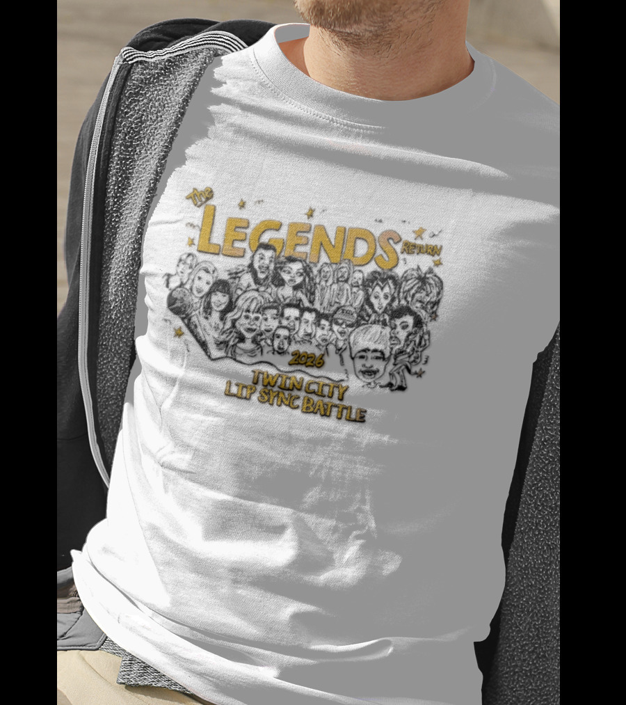 The Legends Return 2026 Twin City Lip Sync Battle Caricature Music T-Shirt