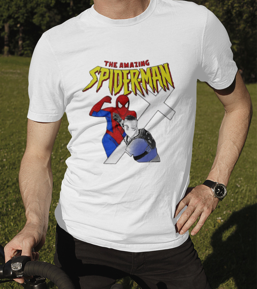 The Amazing Spider Man Vs Jake Lang Comic Style Showdown T-Shirt