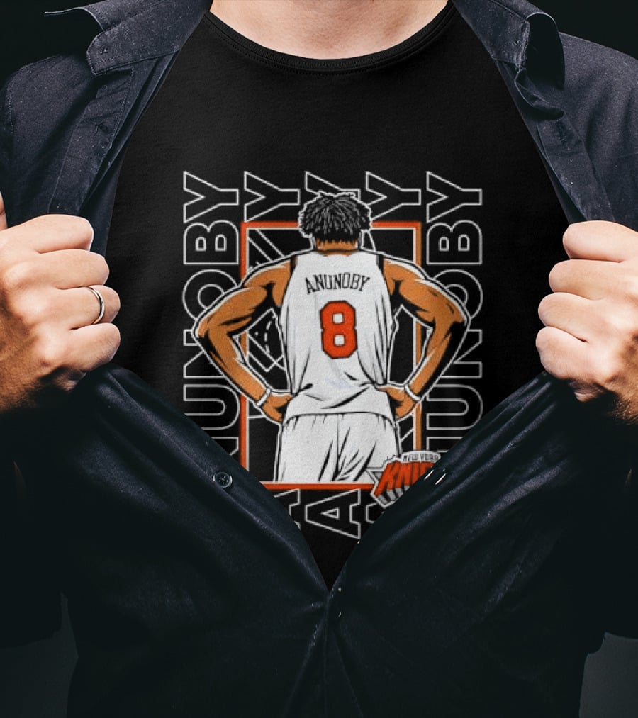Anunoby New York Number 8 Basketball Player Knicks T-Shirt