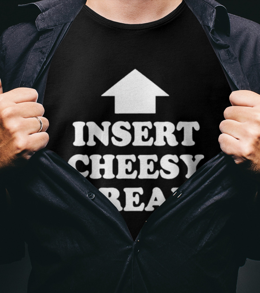 Kanye West Insert Cheesy Bread Text With Arrow T-Shirt
