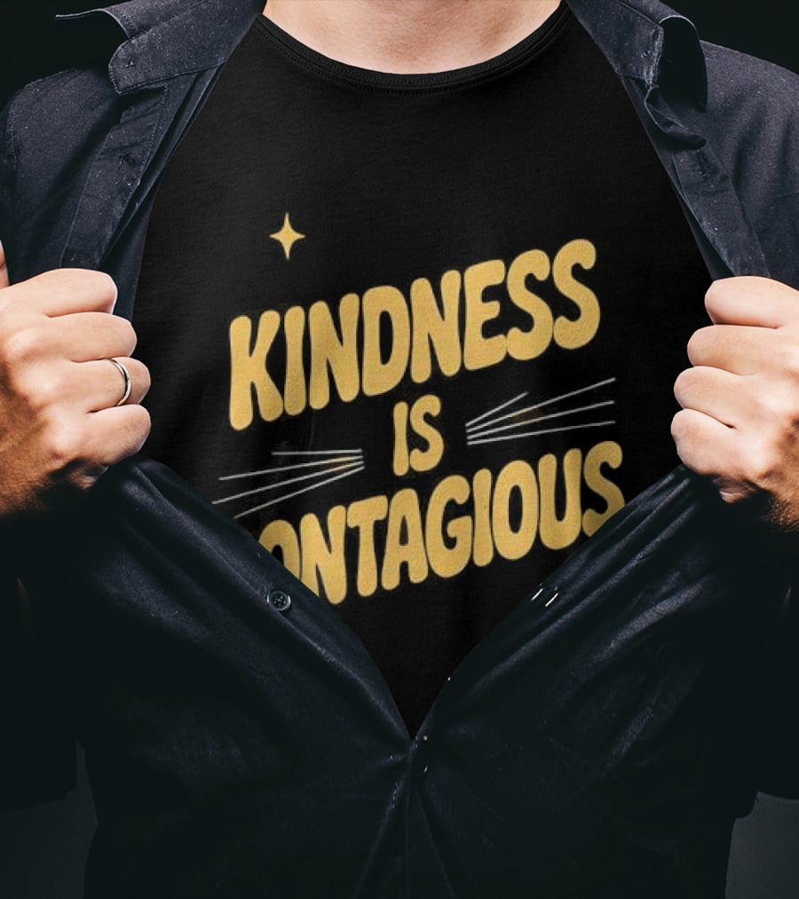 Kindness Is Contagious Positive Message With Stars And Arrows T-Shirt
