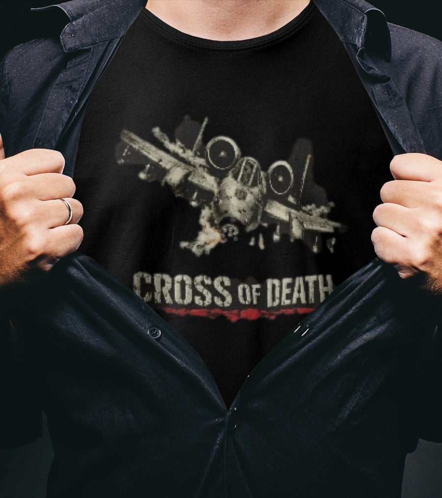 Cross Of Death A 10 Thunderbolt Warthog Aircraft Firing Cannon T-Shirt