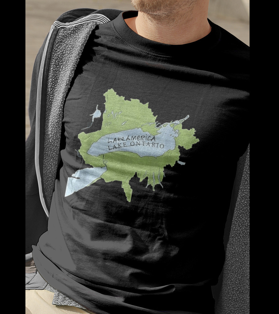 Lake America Lake Ontario Geography Humor Map T-Shirt