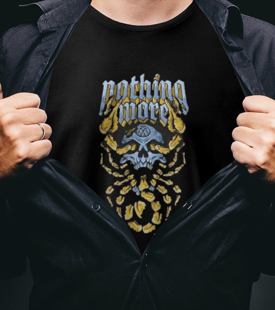 Nothing More Blue Skull Yellow Scorpion Claws Tail T-Shirt