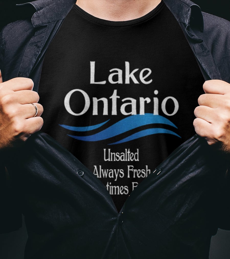 Lake Ontario Unsalted Always Fresh Sometimes Frozen Waves T-Shirt