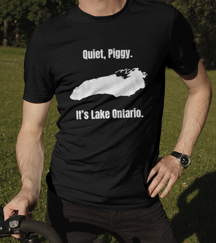 Quiet Piggy It's Lake Ontario Support Canada Map T-Shirt