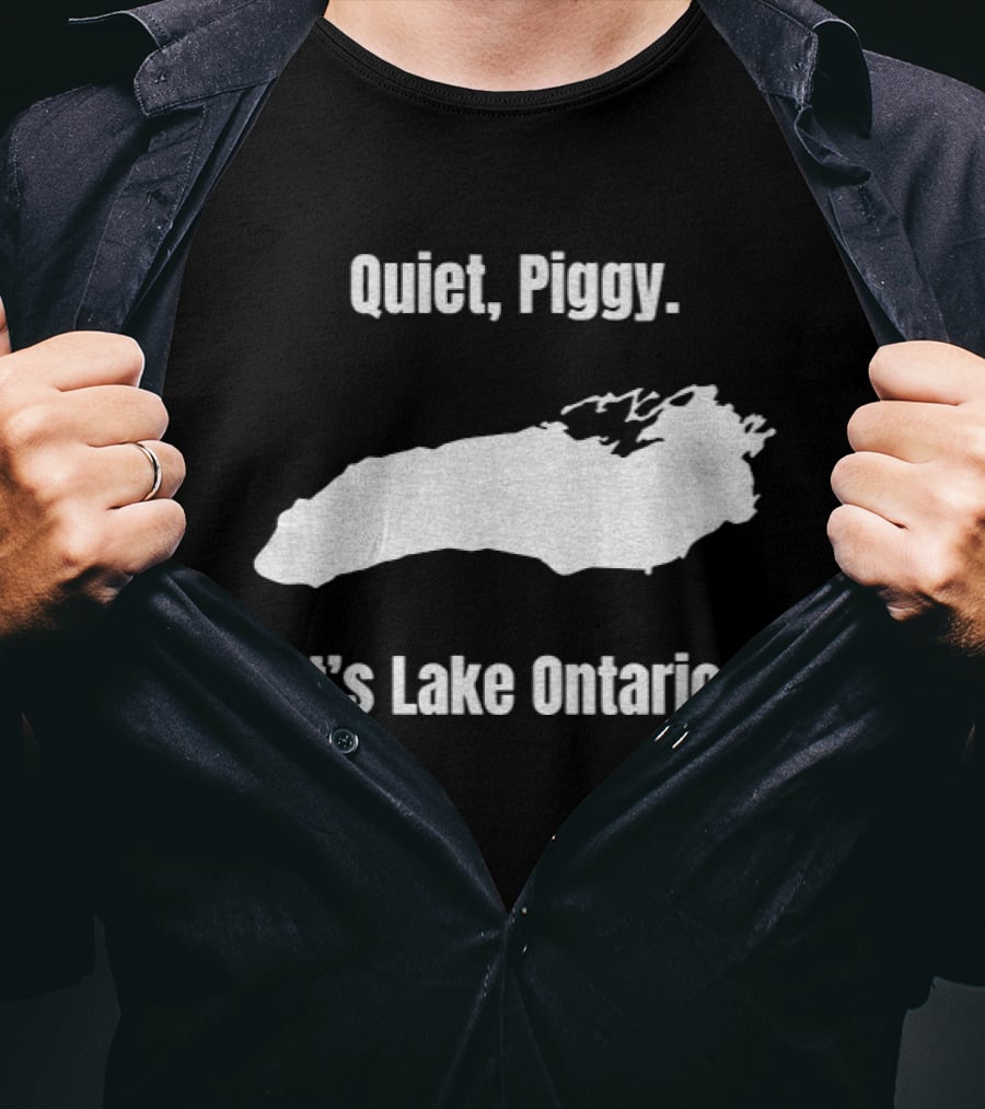 Quiet Piggy It's Lake Ontario Support Canada Map T-Shirt