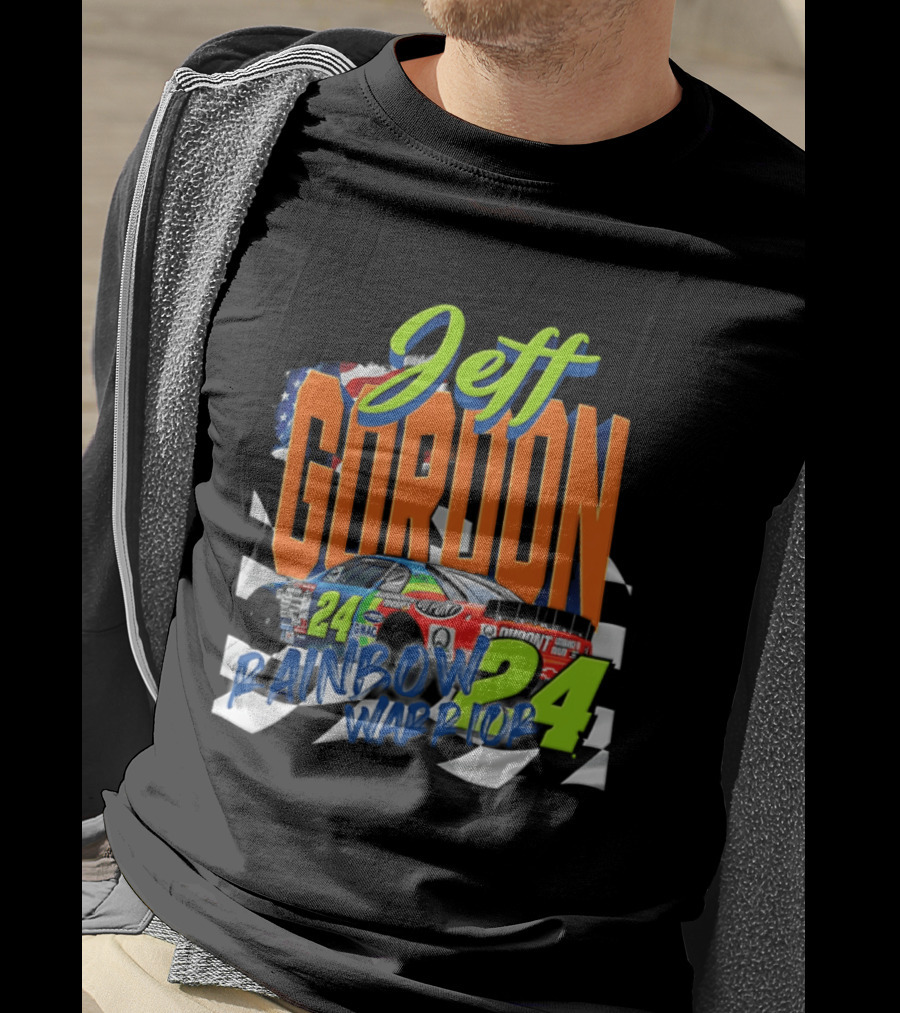 Jeff Gordon 24 Rainbow Warrior DuPont Chevrolet NASCAR Racing T-Shirt