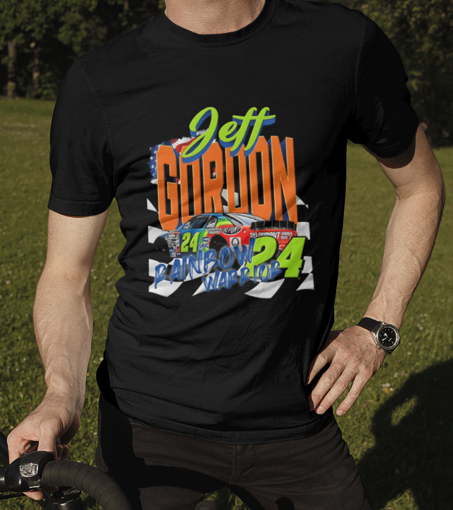 Jeff Gordon 24 Rainbow Warrior DuPont Chevrolet NASCAR Racing T-Shirt