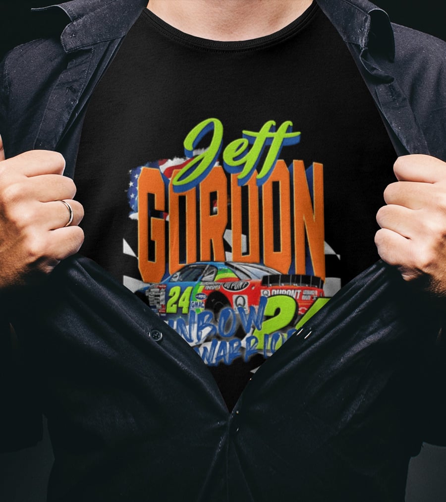 Jeff Gordon 24 Rainbow Warrior DuPont Chevrolet NASCAR Racing T-Shirt