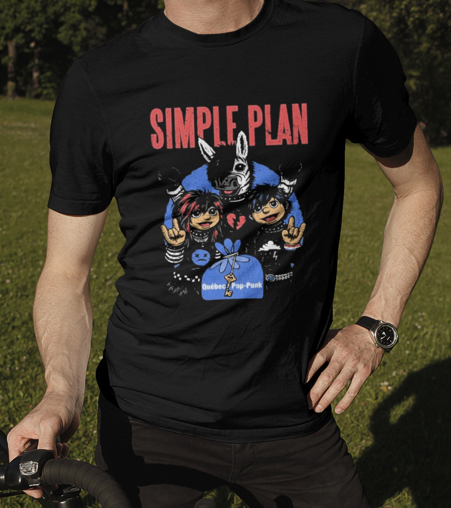 Simple Plan Quebec Pop Punk Passe Partout Mashup 2026 Black T-Shirt