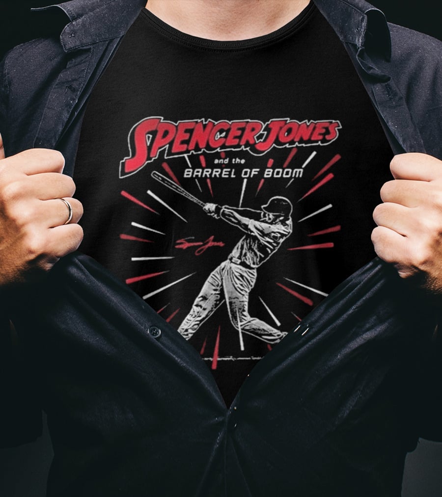 Spencer Jones And The Barrel Of Boom Baseball Player T-Shirt
