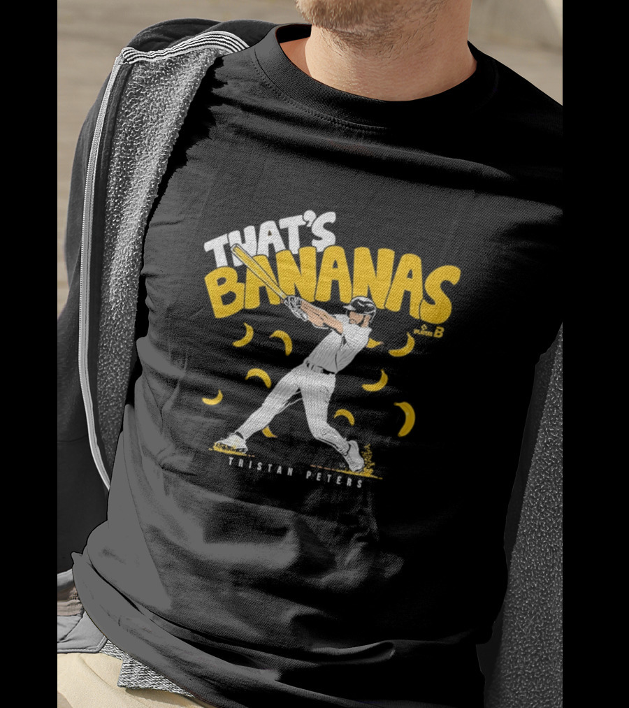 Tristan Peters That's Bananas Baseball Hitter With Bananas T-Shirt