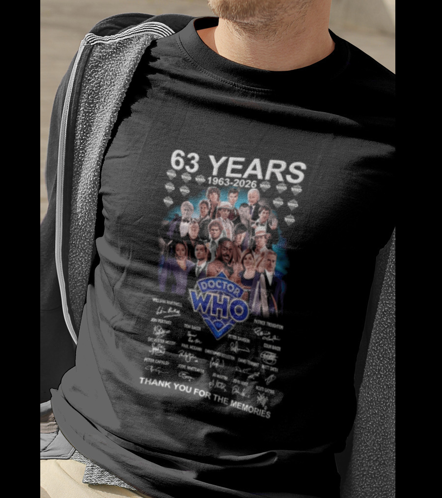 63 Years Doctor Who William Hartnell Patrick Troughton Thank You For The Memories T-Shirt