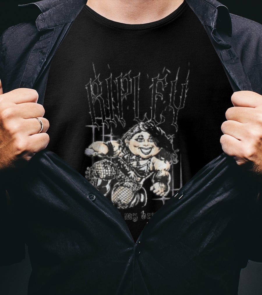 WWE GPK Ripley This Is My Brutality Female Wrestler Cartoon Caricature T-Shirt