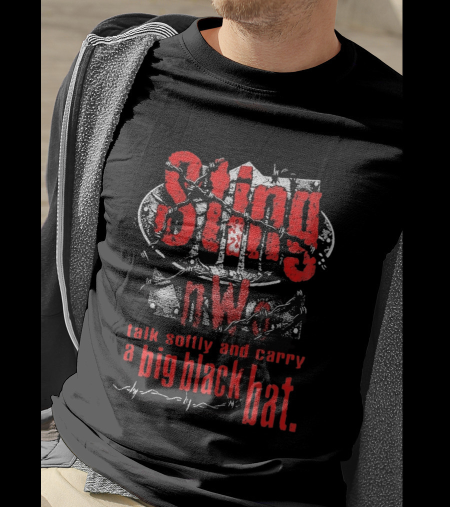 Sting NWo Talk Softly And Carry A Big Black Bat T-Shirt