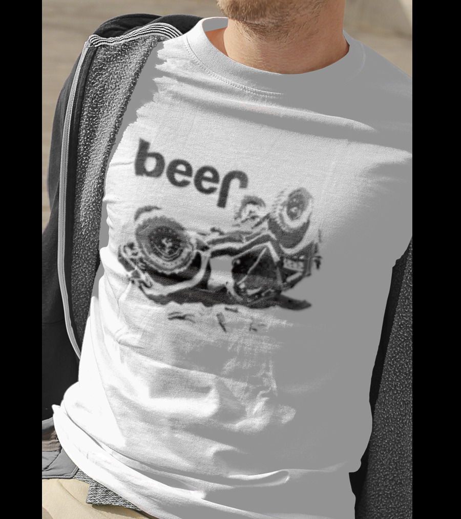 Beer Overturned Off Road Vehicle Offbeat Humor T-Shirt