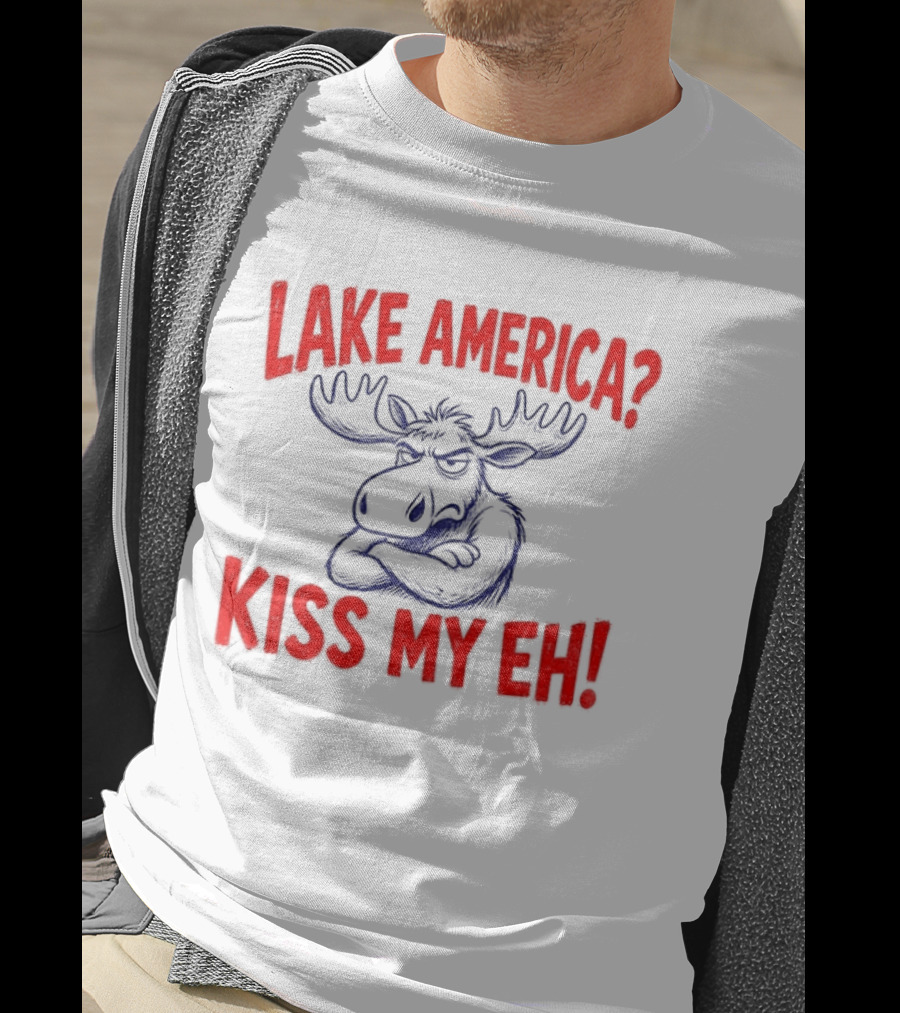 Lake America Moose Kiss My Eh Canada T-Shirt
