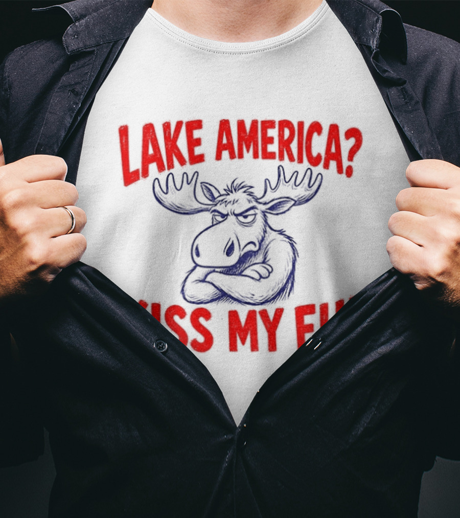 Lake America Moose Kiss My Eh Canada T-Shirt