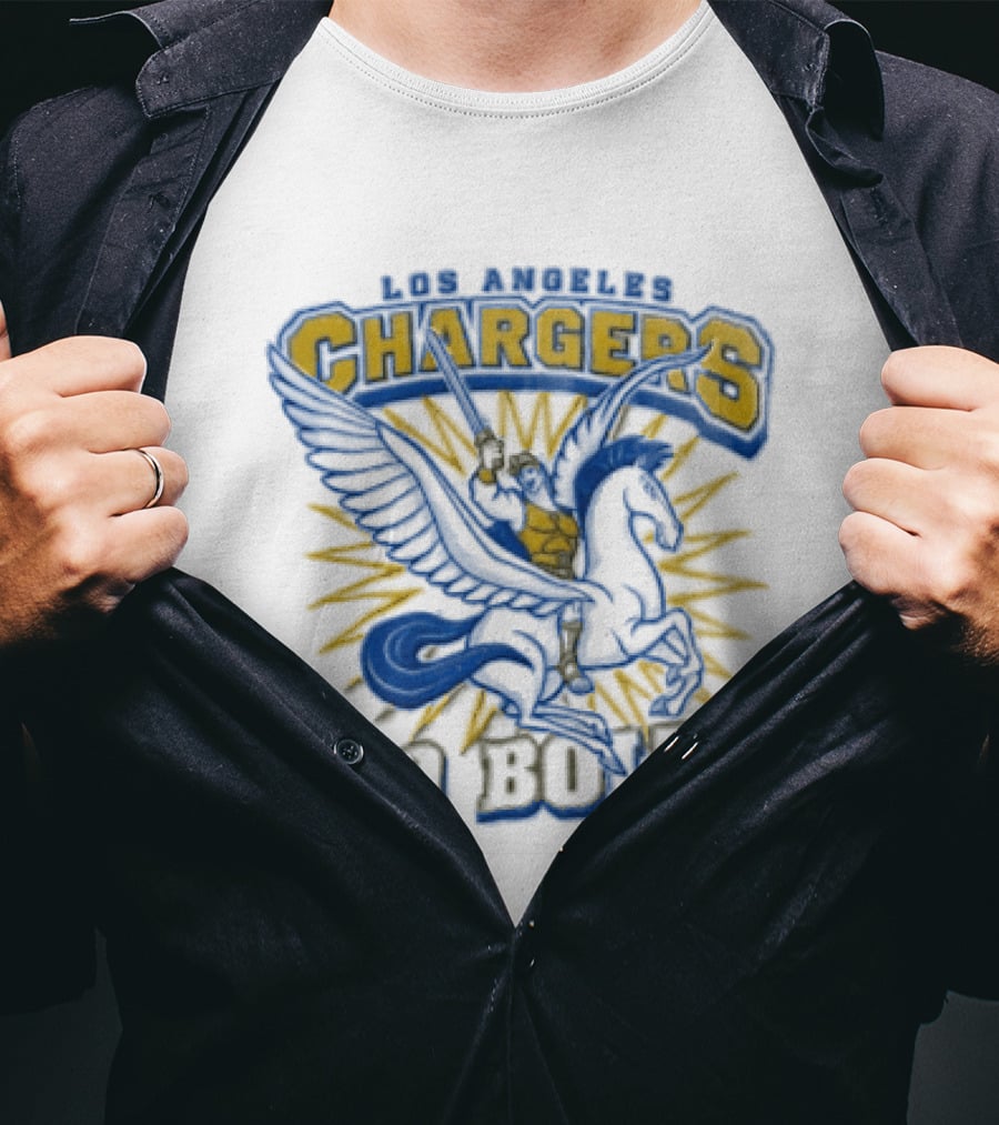 Los Angeles Chargers Pegasus Hercules Go Bolts T-Shirt
