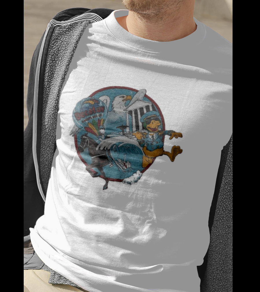 Decatur Alabama River City Cartoon Duck Horse Eagle Balloon T-Shirt