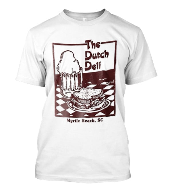 The Dutch Deli Myrtle Beach SC Beer Sandwich Checkered T-Shirt