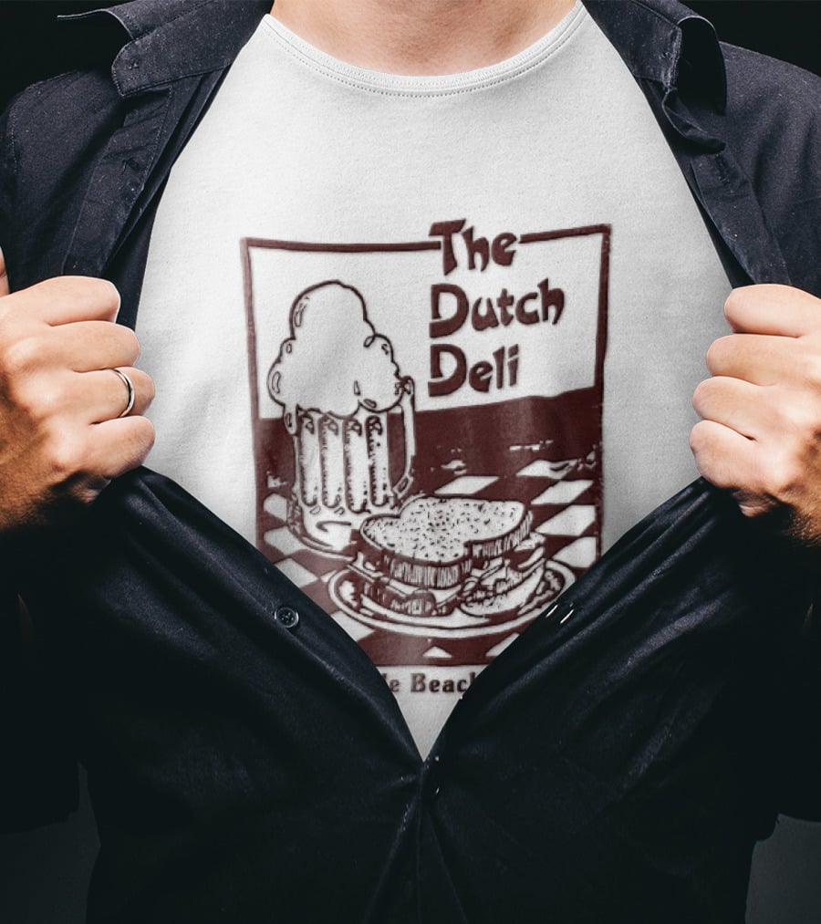 The Dutch Deli Myrtle Beach SC Beer Sandwich Checkered T-Shirt