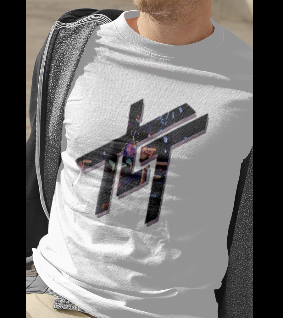 Living Tombstone Monogram Stage Lights 3D Purple Shadow T-Shirt
