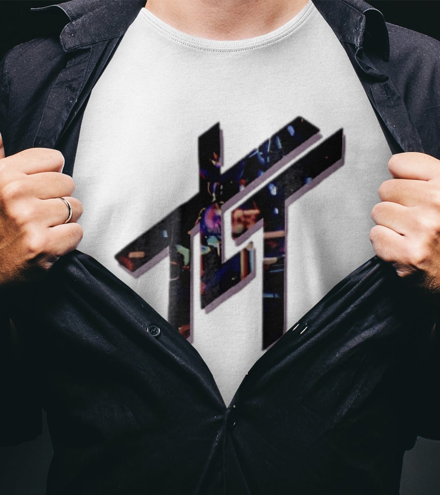 Living Tombstone Monogram Stage Lights 3D Purple Shadow T-Shirt