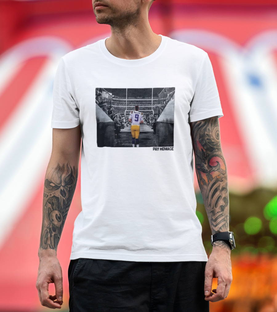 Lsu Tigers NCAA Burreaux Football Player Walking Stadium Tunnel Pay Homage T-Shirt