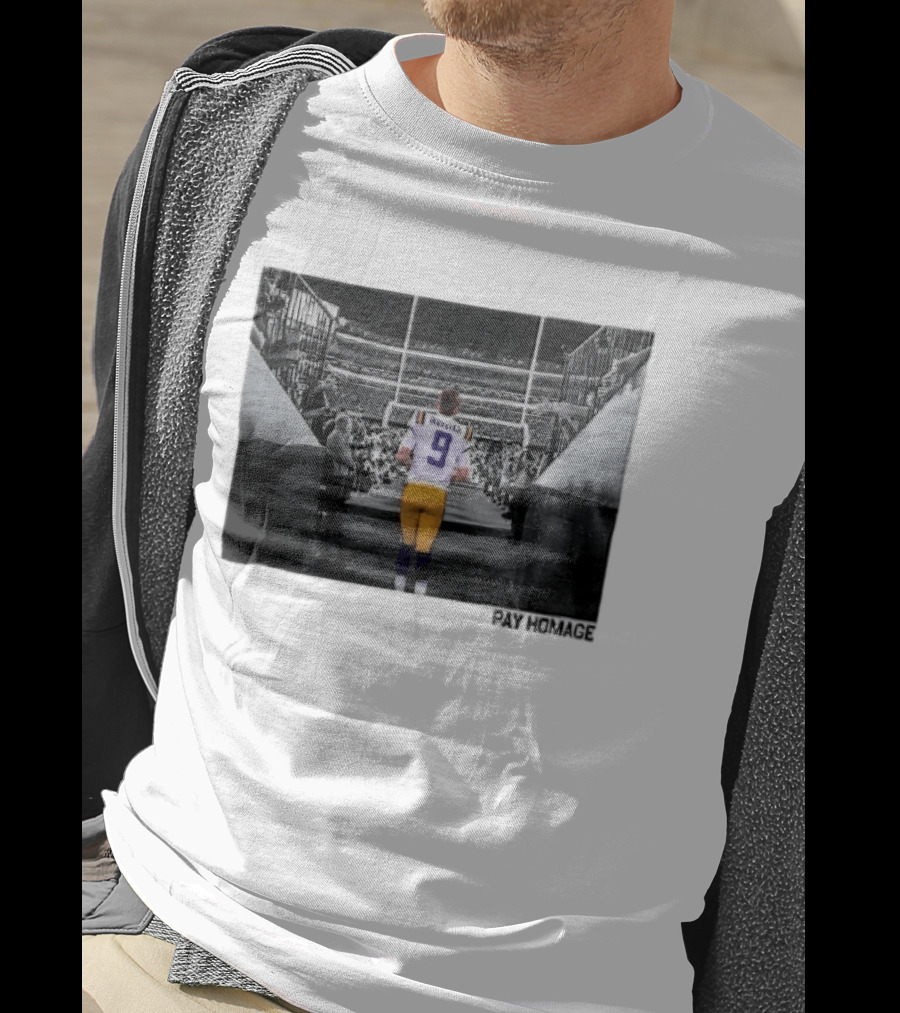 Lsu Tigers NCAA Burreaux Football Player Walking Stadium Tunnel Pay Homage T-Shirt