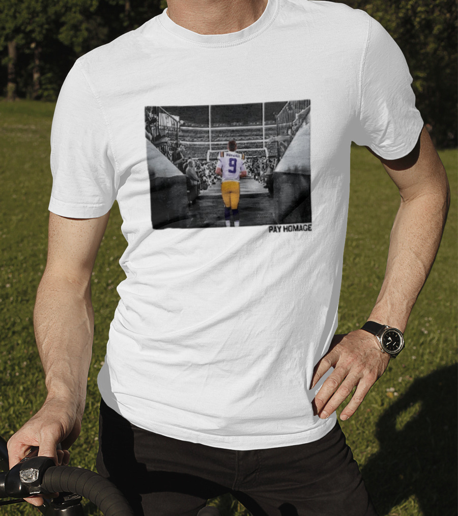 Lsu Tigers NCAA Burreaux Football Player Walking Stadium Tunnel Pay Homage T-Shirt