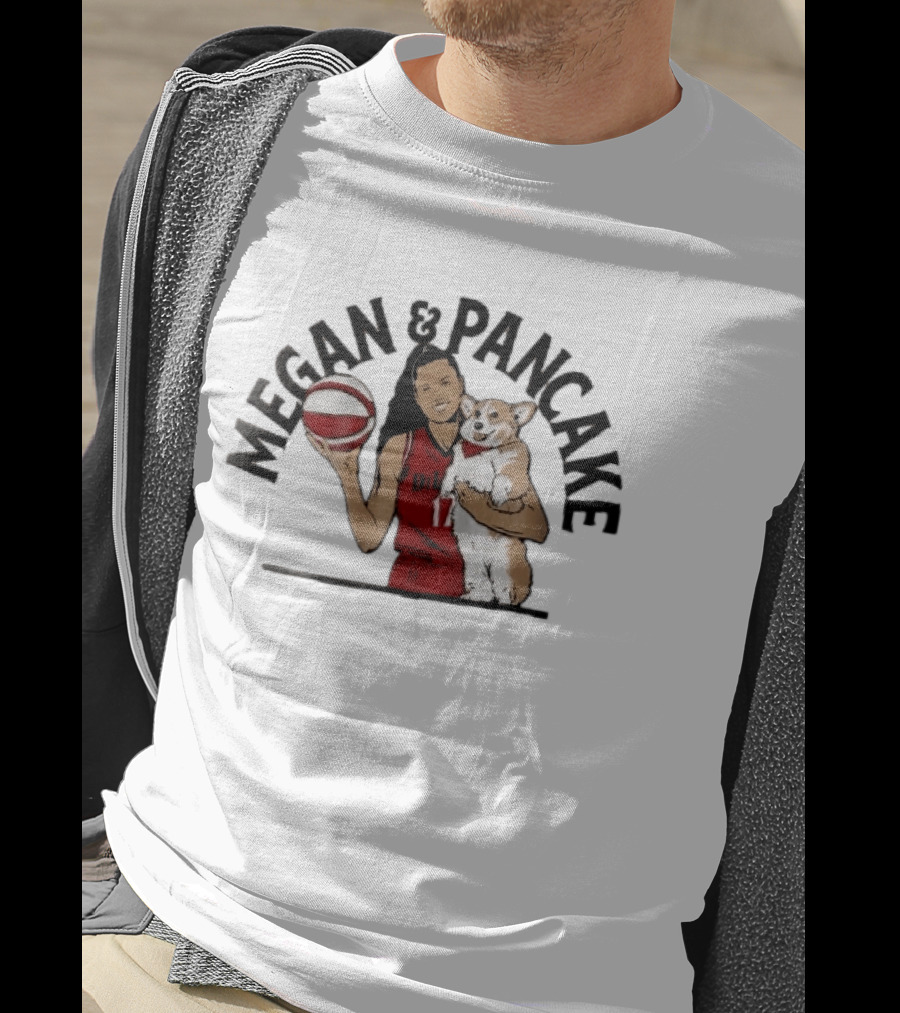 Megan And Pancake Basketball Player Holding Corgi Dog T-Shirt