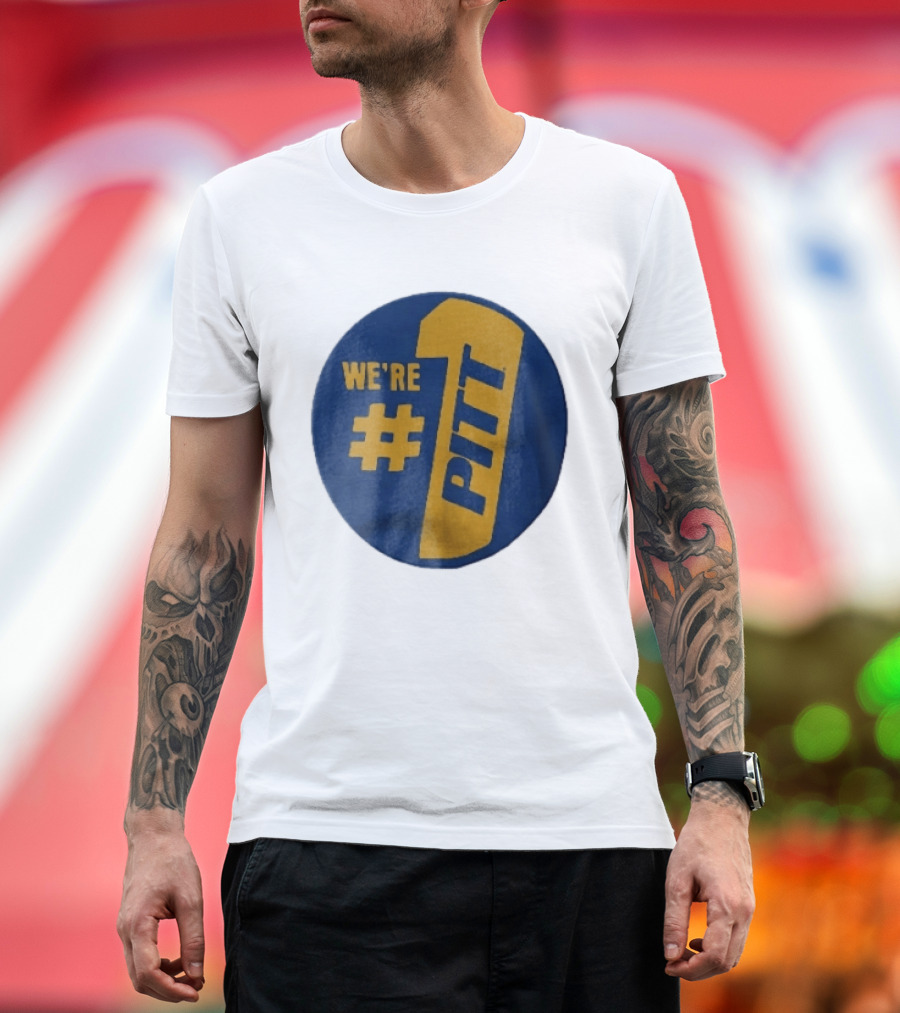 Pittsburgh Panthers Were Number 1 Pitt NCAA Yellow Blue T-Shirt